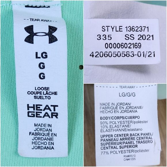🔹️Under Armour Mint Racerback Heat Gear Athletic Sleeveless Top Large - Picture 10 of 10